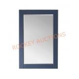 Wood frame vanity mirror