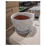 Southern patio  ceramic Wanda planter set