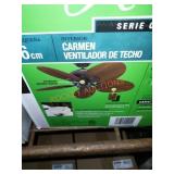 Hunter Carmen 34" Indoor Bronze Ceiling Fan