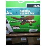 Hunter Carmen 34" Indoor Bronze Ceiling Fan