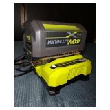 Ryobi 40v 6Ah Battery and Charger