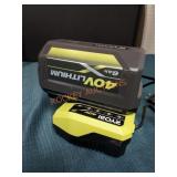 Ryobi 40v 6Ah Battery and charger