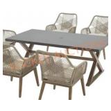 Haymont steel rectangular dining Table