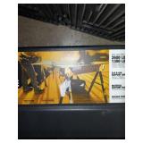 Tough built sawhorse jobsite table