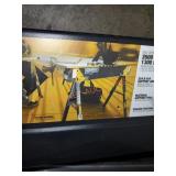 Tough built sawhorse jobsite table