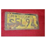 PA truck plate 40