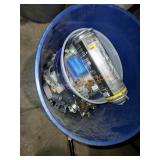 5 gallon bucket of misc. Household goods