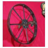 Aprox. 16" diameter antique iron wheel