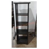 4 shelf wooden media storage rack