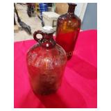 Amber glass clorox jug/tall jug