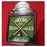 R.F.Knight Snooker Billiard collectibles sign