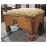 Vintage upholstered foot stool