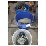3 buckets castor and wheels