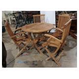 Smith & Hawkin Teak Patio Set table and 4 chairs