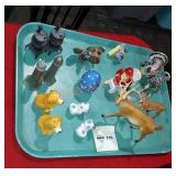 Tray lot vintage salt and pepper shakers