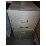 2 drawer metal filing cabinet