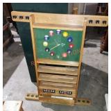 Pool Stick/ ball holder with decorative clock