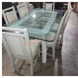 Wicker dining table and chairs