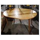 Blonde Pedestal table w/ leaf extension