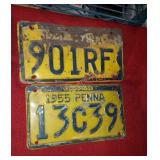 Two PA license plates 1955,1951