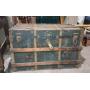 Large vintage steamer trunk and contents