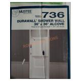 Durawall 36"x36" Alcove Shower Wall