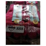 Pink & black kids gloves