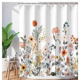 LIVILAN Floral Shower Curtain