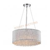 17" Silver 4 Light Beaded Chandelier