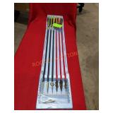 Wooden arrows with feather fetching