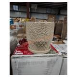 Trendspot 10" Dia Ivory Rivage Ceramic Planter