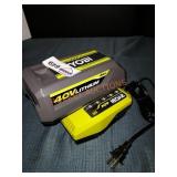 Ryobi 40V 4Ah Battery and Charger
