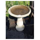 Cement garden bird bath