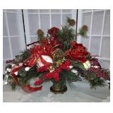 Faux Christmas floral arrangement