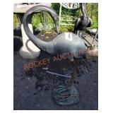 Garden statue crane