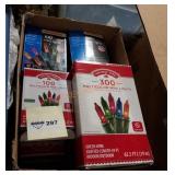 Holiday lights lot various colors and lengths.