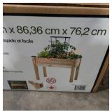 Elevated cedar planter