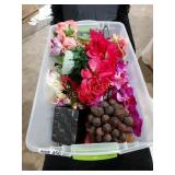 Artificial flower tote lot
