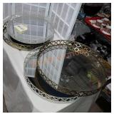 Decorative glass round wall mirrors