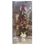 Aprox. 6ft tall artificial decorated Christmas