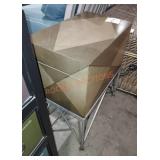 Small side table with Storage and metal legs