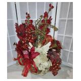 Faux flowers angel Christmas decor