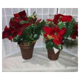 Faux poinsettias