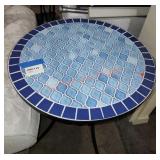 Round outdoor dining table