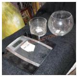Digital scale and glass container lot