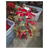 3 peice Christmas lighted plant decor