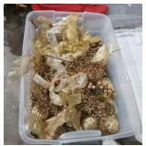 Gold ornaments tote lot