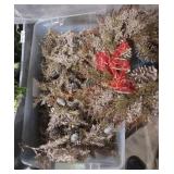 Holiday wreath and garland lot