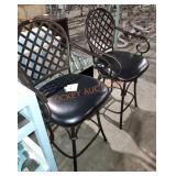 Pair of metal bar stools