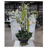 Decorative vase with faux flowers